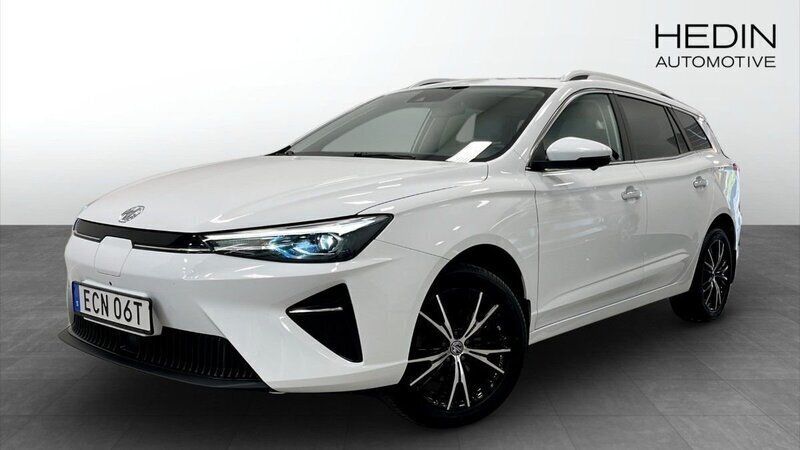 Vit (white) Begagnad 2022 MG MG5 EV Luxury Kombi | 224 900 kr (Bra pris) - Bild 1/4
