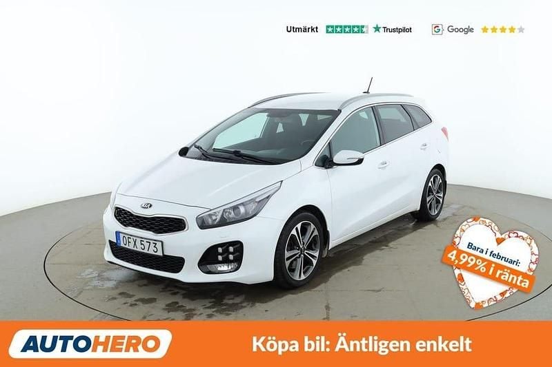 Vit Begagnad 2016 Kia Ceed Sportswagon GT-Line Kombi | 121 000 kr (Marknadspris) - Bild 1/4