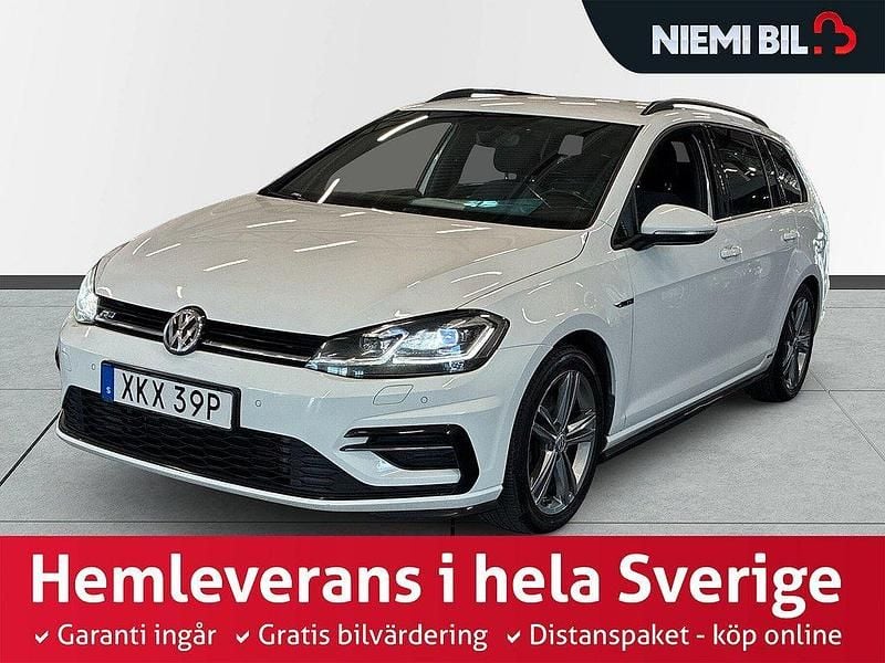 Vit Begagnad 2019 VW Golf VII R-line Kombi | 174 900 kr (Marknadspris) - Bild 1/3