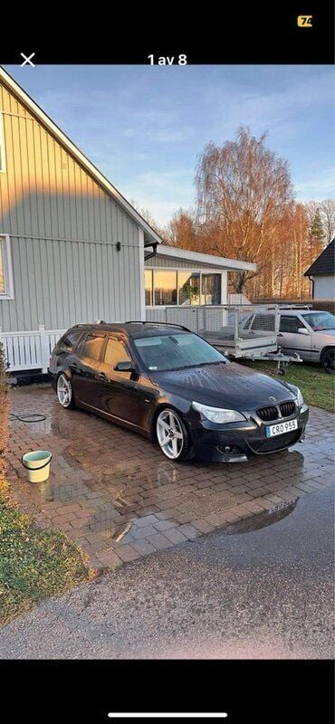 Svart Begagnad 2008 BMW 525 M Sport Kombi | 67 000 kr (Marknadspris) - Bild 1/3