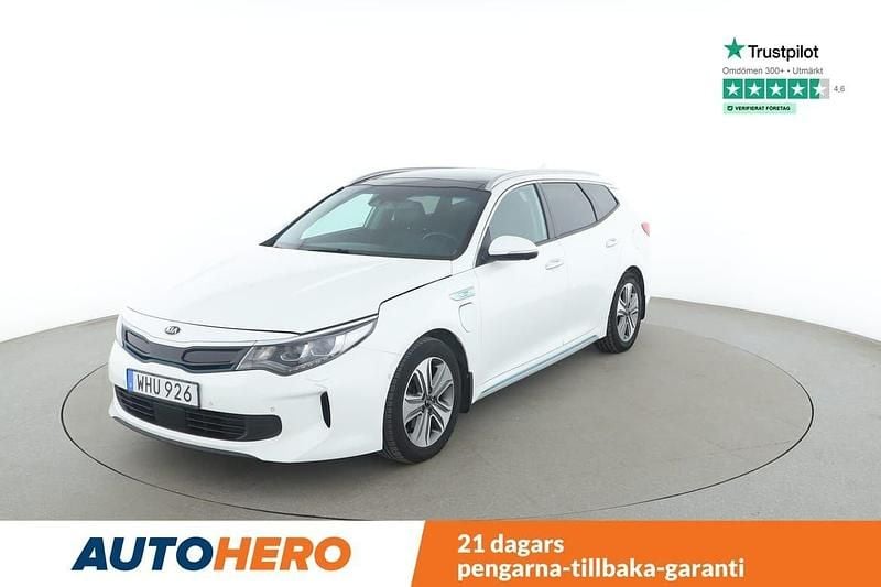 Vit Begagnad 2018 Kia Optima Hybrid Advance Sedan | 200 000 kr (Bra pris) - Bild 1/4