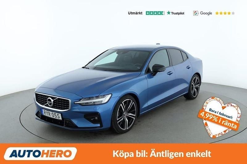 Blå Begagnad 2019 Volvo S60 R-Design Sedan | 306 000 kr (Bra pris) - Bild 1/4