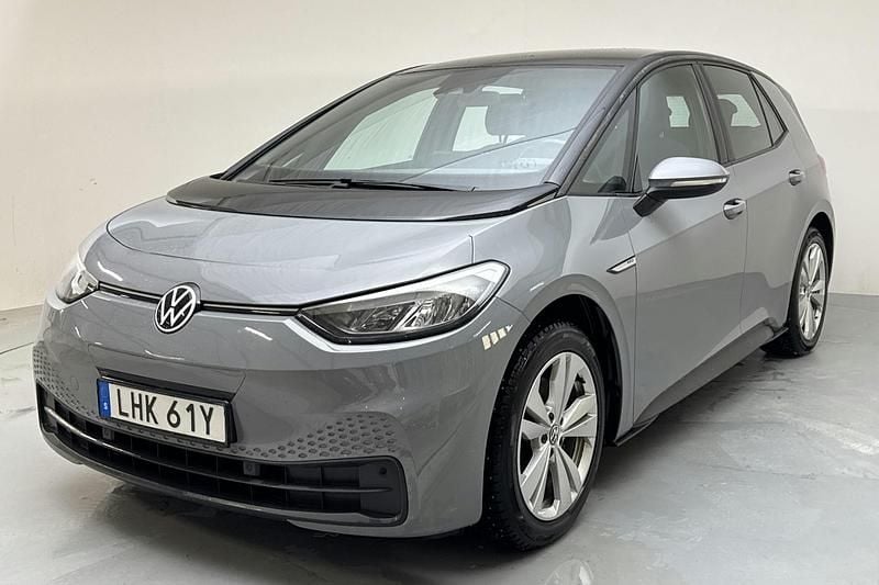 Begagnad VW ID.3 Pro Performance 150 kW (204 HK) 2021 Grå Halvkombi