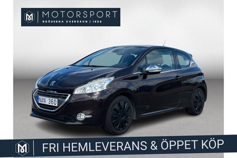 Svart Begagnad 2012 Peugeot 208 Halvkombi | 79 900 kr (Marknadspris) - Bild 1/3