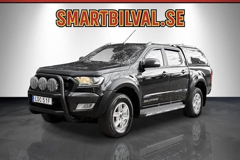 Svart Begagnad 2019 Ford Ranger Wildtrack Pickup | 249 900 kr (Marknadspris) - Bild 1/4