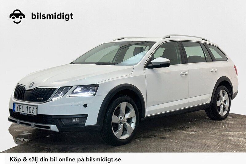 Vit Begagnad 2017 Skoda Octavia Scout Kombi | 165 900 kr (Marknadspris) - Bild 1/3