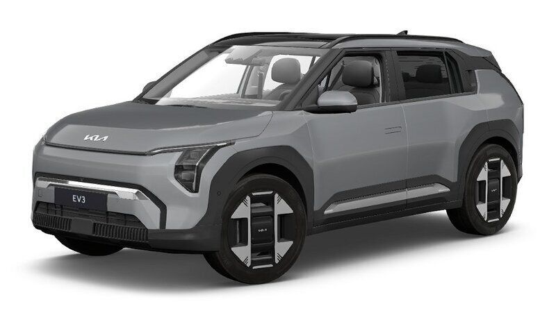 Grå Ny 2025 Kia EV3 2 SUV | 504 371 kr (Lite dyr) - Bild 1/1