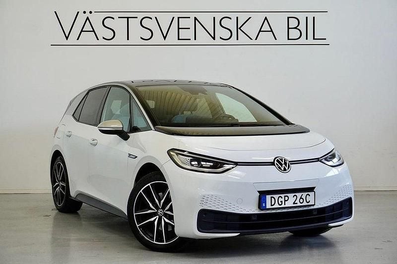 Vit Begagnad 2020 VW ID.3 Pro Performance Halvkombi | 199 000 kr (Marknadspris) - Bild 1/4