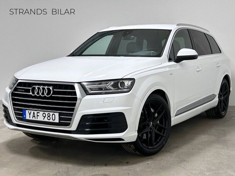 Vit Begagnad 2015 Audi Q7 S-Line SUV | 314 800 kr (Marknadspris) - Bild 1/4