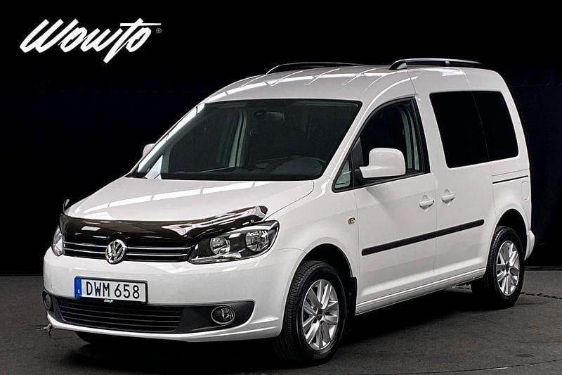 Vit Begagnad 2014 VW Caddy Life Minibuss | 219 800 kr - Bild 1/3