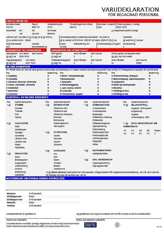 Begagnad Volvo V60 Plus 355 HK (261 kW) 2024 Svart Kombi