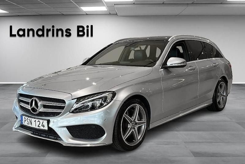 Silver Begagnad 2018 Mercedes C200 AMG line Kombi | 279 300 kr (Marknadspris) - Bild 1/4