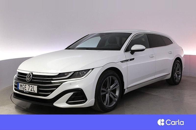 Vit Begagnad 2021 VW Arteon R-line Kombi | 314 900 kr (Marknadspris) - Bild 1/4
