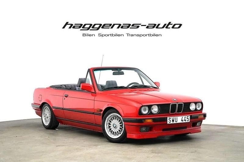Röd Begagnad 1991 BMW 320 Cabriolet Shadowline Cab | 169 000 kr - Bild 1/4