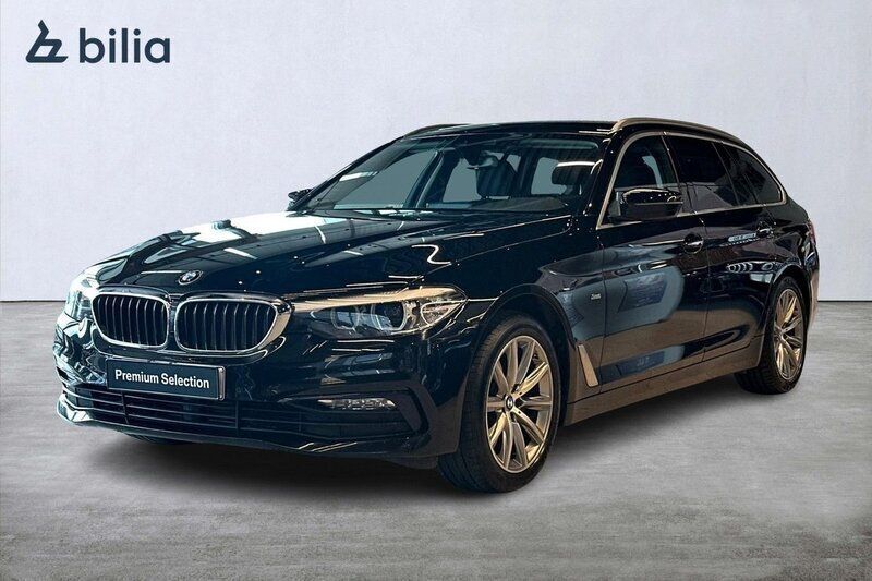 Svart Begagnad 2017 BMW 520 Sport Line Kombi | 224 900 kr (Marknadspris) - Bild 1/4