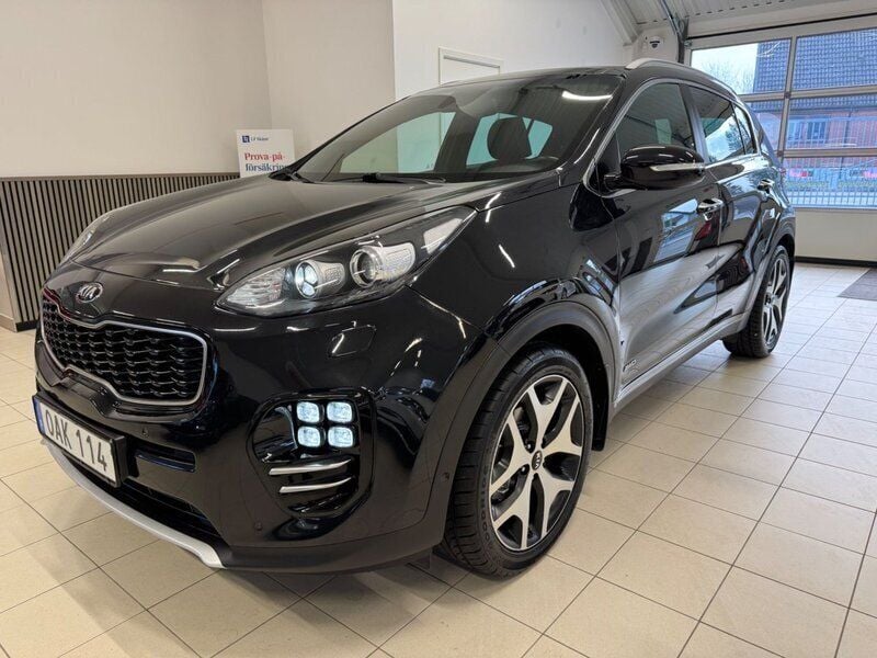 Svart (svartmetallick) Begagnad 2016 Kia Sportage GT-Line SUV | 149 900 kr (Lite dyr) - Bild 1/4