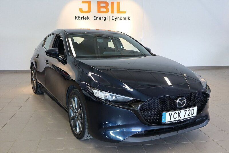 Blå Begagnad 2021 Mazda 3 Sky Halvkombi | 229 900 kr (Marknadspris) - Bild 1/4