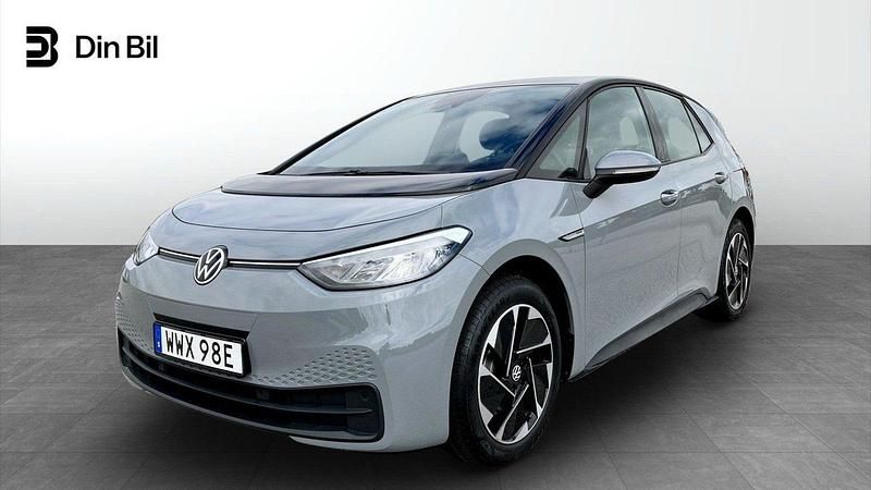 Grå Begagnad 2020 VW ID.3 Pro Performance Halvkombi | 239 900 kr (Marknadspris) - Bild 1/4
