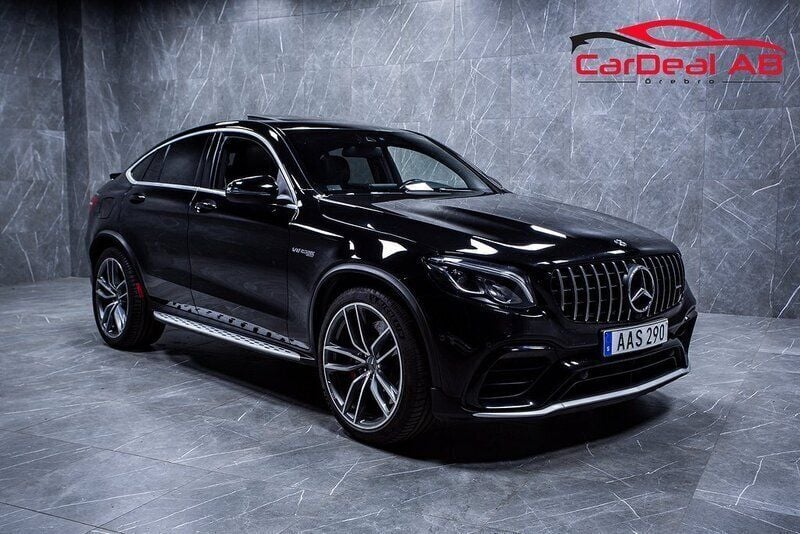 Svart Begagnad 2018 Mercedes GLC63 AMG AMG Sportkupé | 469 800 kr (Bra pris) - Bild 1/4