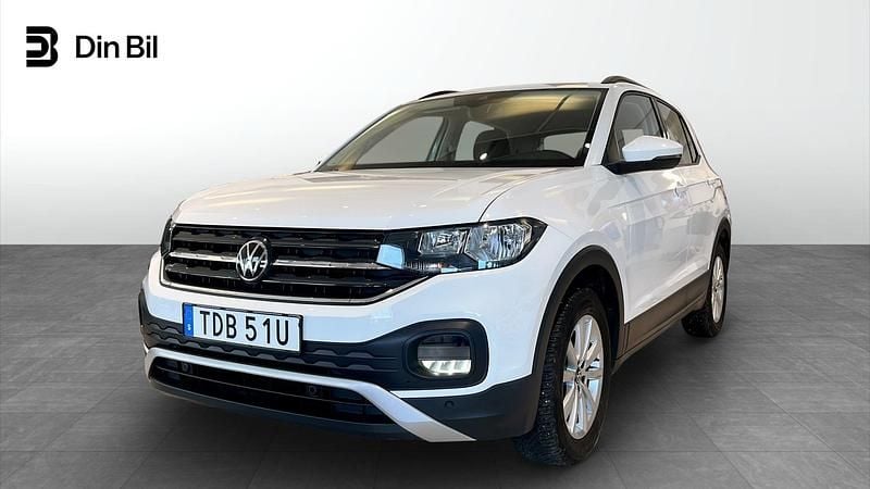 Pure white Begagnad 2023 VW T-Cross Comfortline SUV | 179 500 kr (Bra pris) - Bild 1/4