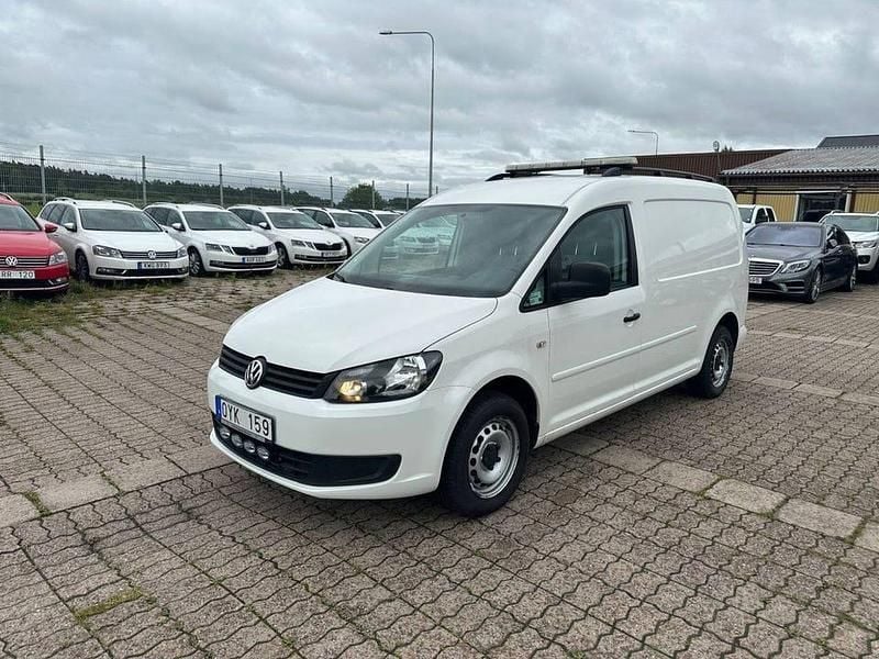 Vit Begagnad 2014 VW Caddy Maxi Minibuss | 99 900 kr (Marknadspris) - Bild 1/4