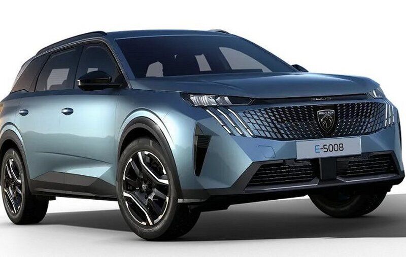 Blå Ny 2024 Peugeot e-5008 Allure SUV | 529 900 kr (Dyr) - Bild 1/4