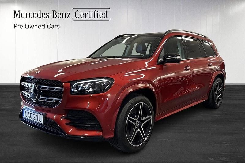 Röd Begagnad 2022 Mercedes GLS400 AMG SUV | 899 000 kr (Superpris) - Bild 1/4