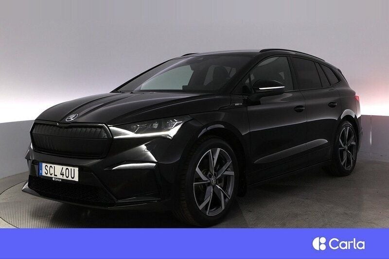 Svart Begagnad 2023 Skoda Enyaq iV SportLine SUV | 455 900 kr (Marknadspris) - Bild 1/4