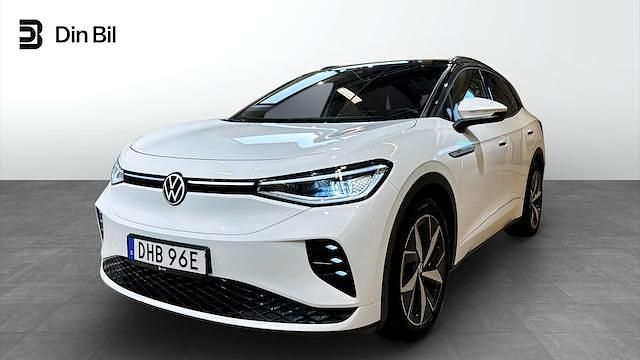 Vit (glacier white metallic bl) Begagnad 2022 VW ID.4 GTX SUV | 369 500 kr - Bild 1/4
