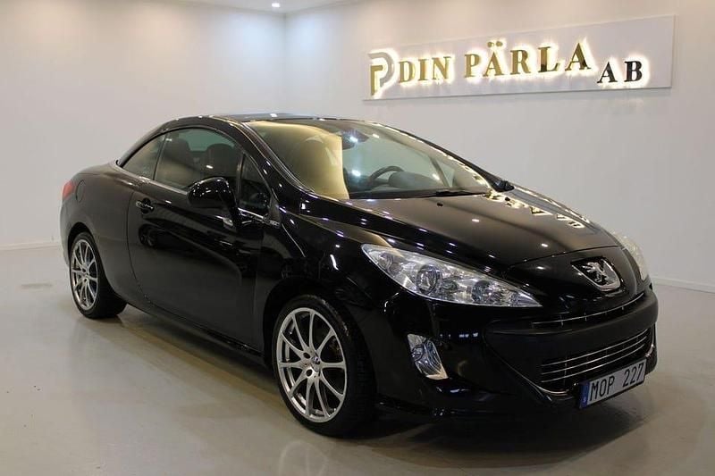 Svart Begagnad 2009 Peugeot 308 CC Cab | 69 900 kr (Marknadspris) - Bild 1/4