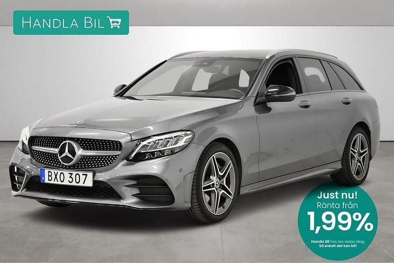 Grå Begagnad 2019 Mercedes C200 AMG Kombi | 339 900 kr (Dyr) - Bild 1/3