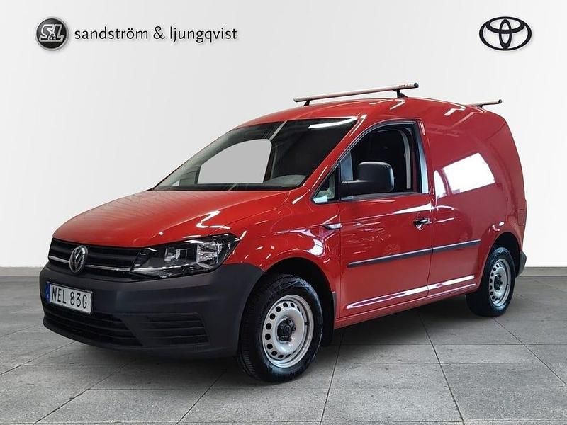 Röd Begagnad 2019 VW Caddy Minibuss | 170 000 kr (Lite dyr) - Bild 1/4