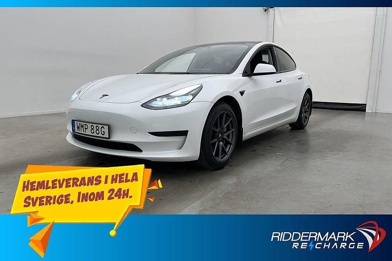 Vit Begagnad 2021 Tesla Model 3 Standard Range Plus Sedan | 244 800 kr (Marknadspris) - Bild 1/3
