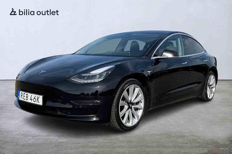 Svart Begagnad 2019 Tesla Model 3 Long Range AWD Sedan | 199 900 kr (Lite dyr) - Bild 1/1