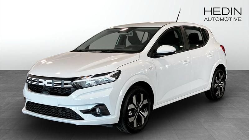 Vit (white) Ny 2025 Dacia Sandero Expression Halvkombi | 219 900 kr (Bra pris) - Bild 1/4