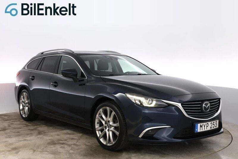 Blå Begagnad 2015 Mazda 6 Optimum Kombi | 149 900 kr (Marknadspris) - Bild 1/4