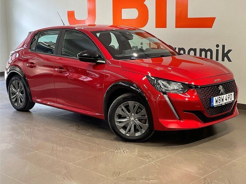 Röd Begagnad 2022 Peugeot e-208 Active Halvkombi | 179 900 kr (Marknadspris) - Bild 1/4