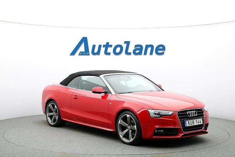 Begagnad Audi A5 Cabriolet S-Line 177 HK (130 kW) 2014 Röd Cab