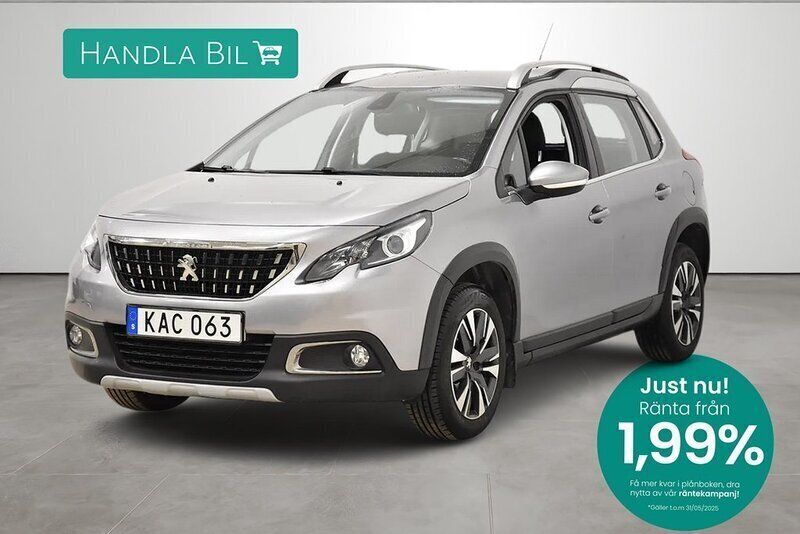 Grå Begagnad 2018 Peugeot 2008 Active SUV | 114 900 kr (Bra pris) - Bild 1/3
