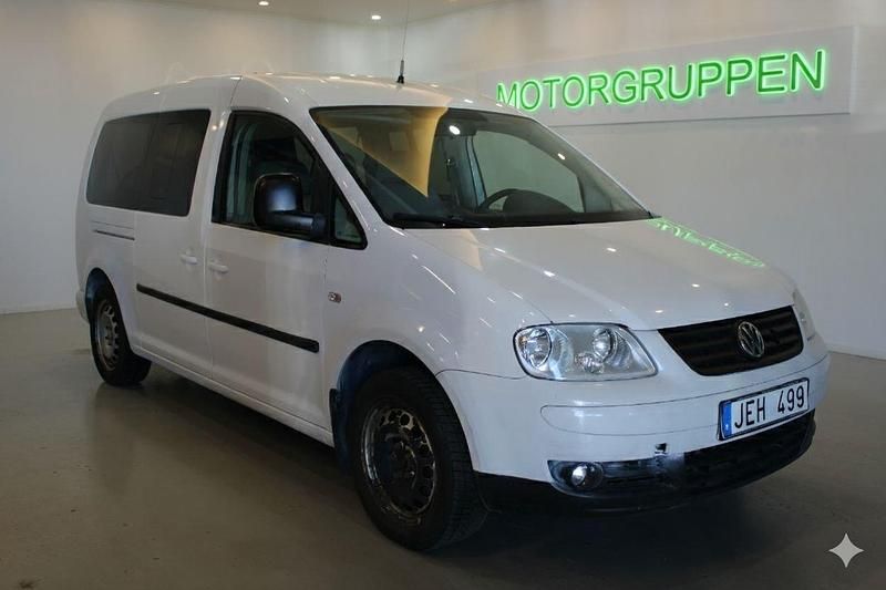 Vit Begagnad 2008 VW Caddy Maxi Minibuss | 69 900 kr (Lite dyr) - Bild 1/1