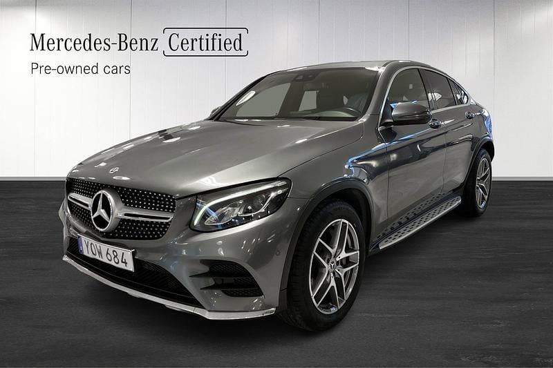 Svart Begagnad 2018 Mercedes GLC220 AMG Sportkupé | 349 900 kr (Marknadspris) - Bild 1/4