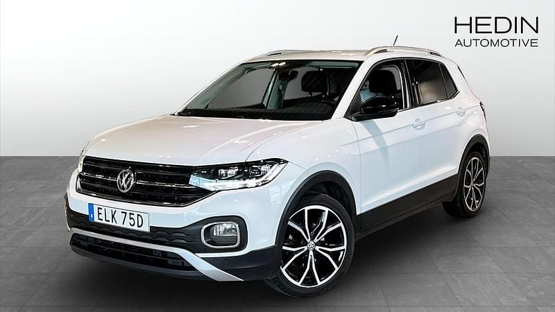 Vit (white) Begagnad 2019 VW T-Cross GT SUV | 199 900 kr (Marknadspris) - Bild 1/4