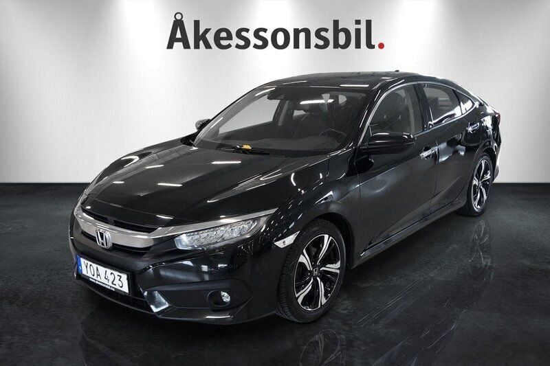 Svart Begagnad 2017 Honda Civic Executive Sedan | 179 000 kr (Marknadspris) - Bild 1/4