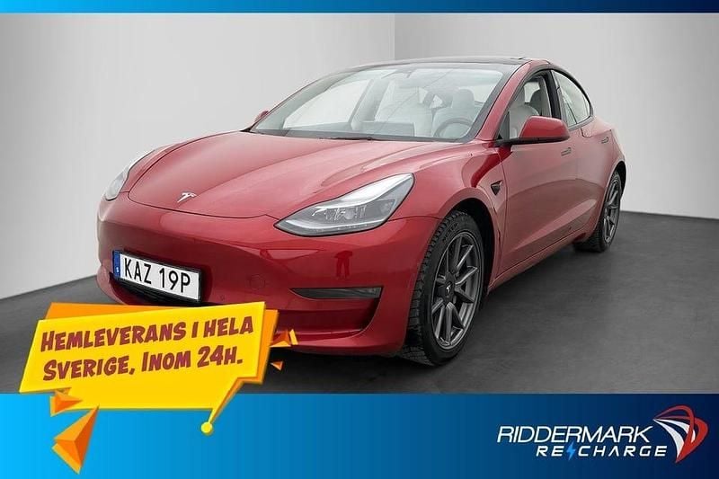 Röd Begagnad 2021 Tesla Model 3 Long Range AWD Sedan | 289 800 kr (Bra pris) - Bild 1/3