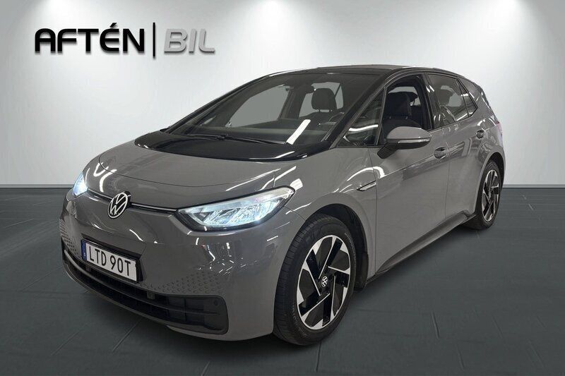 Grå Begagnad 2021 VW ID.3 Pro Performance Halvkombi | 239 800 kr (Marknadspris) - Bild 1/3