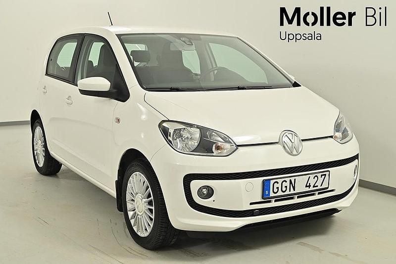 Candy white Begagnad 2014 VW up! Highline Halvkombi | 69 900 kr (Marknadspris) - Bild 1/4
