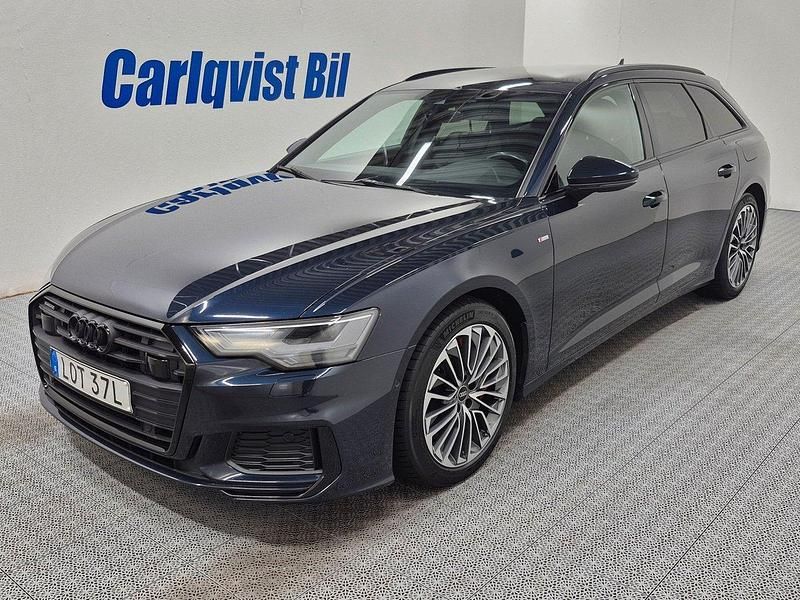 Blå (blå metallic) Begagnad 2023 Audi A6 S-Line Kombi | 495 000 kr (Dyr) - Bild 1/4