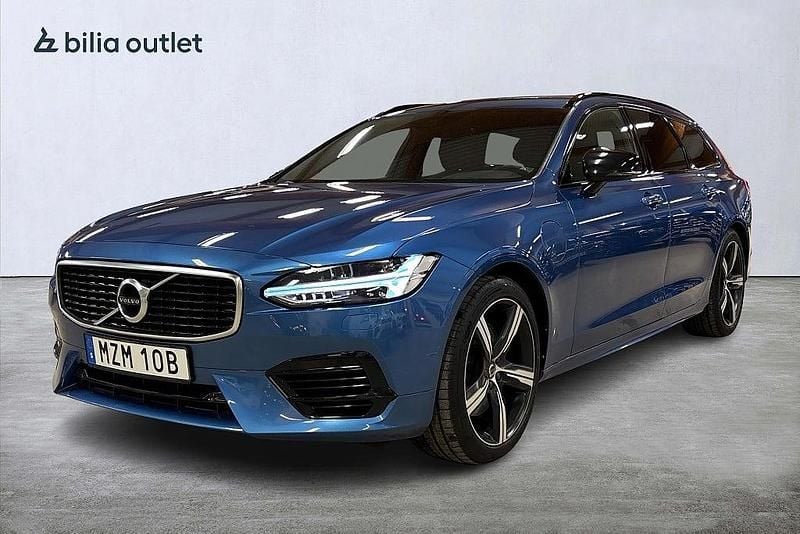 Blå Begagnad 2019 Volvo V90 R-Design Kombi | 324 900 kr (Bra pris) - Bild 1/3