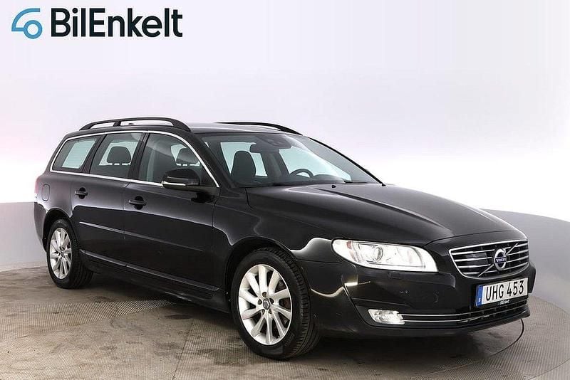 Svart Begagnad 2015 Volvo V70 Momentum Kombi | 158 900 kr (Marknadspris) - Bild 1/4