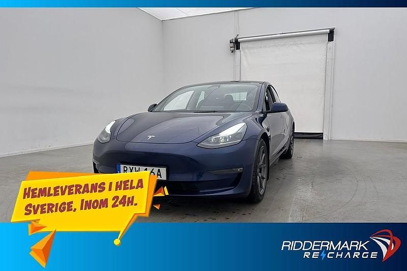 Blå Begagnad 2021 Tesla Model 3 Long Range AWD Sedan | 304 800 kr (Marknadspris) - Bild 1/3